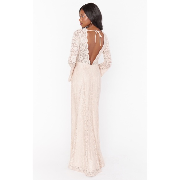 Show Me Your Mumu Natalie Maxi Dress in Champagne Forever Lace - Picture 2 of 5